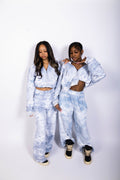 VERA CLOUD/WHITE WASH HOODIE & SWEATPANT SET