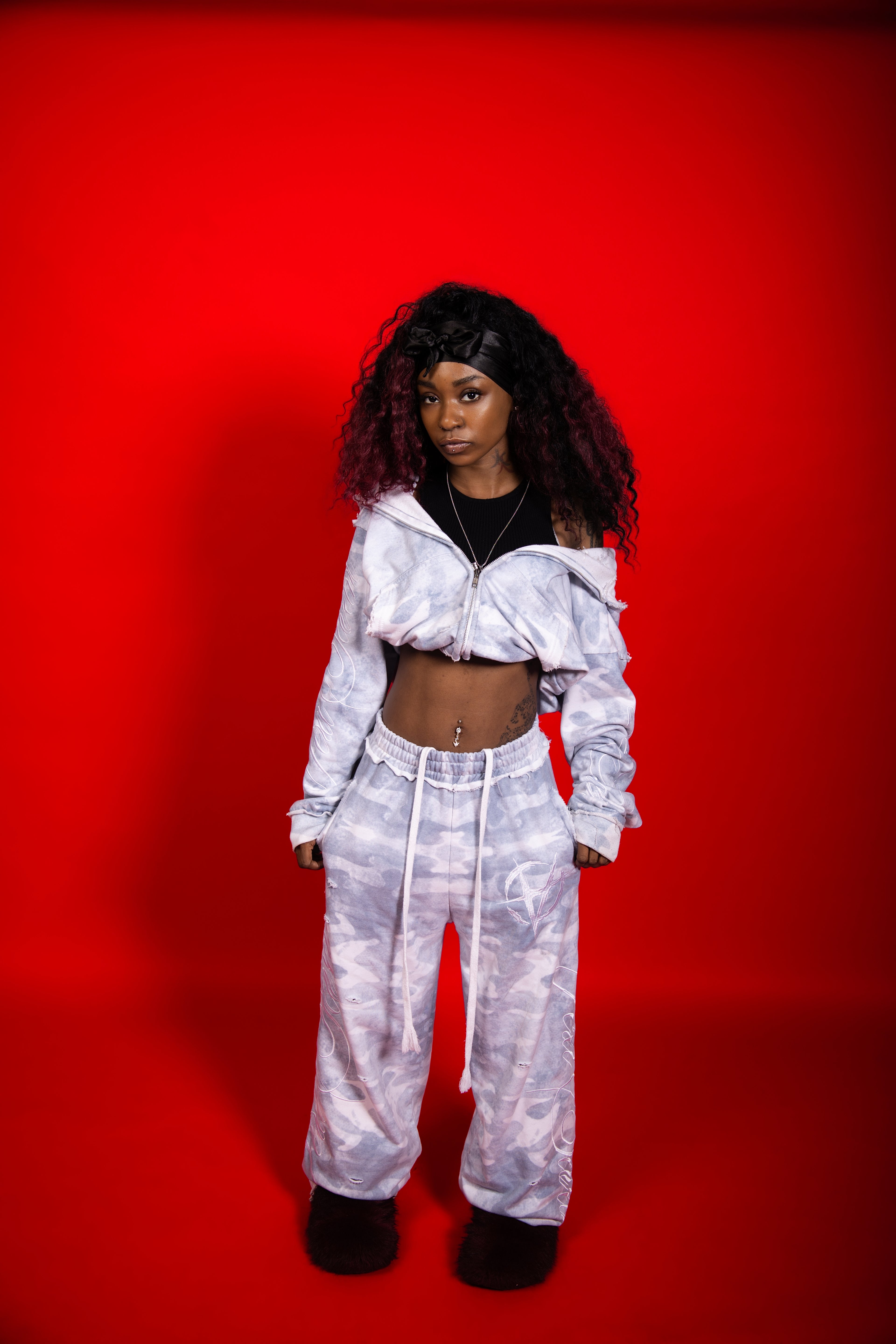 VERA CLOUD/WHITE WASH HOODIE & SWEATPANT SET