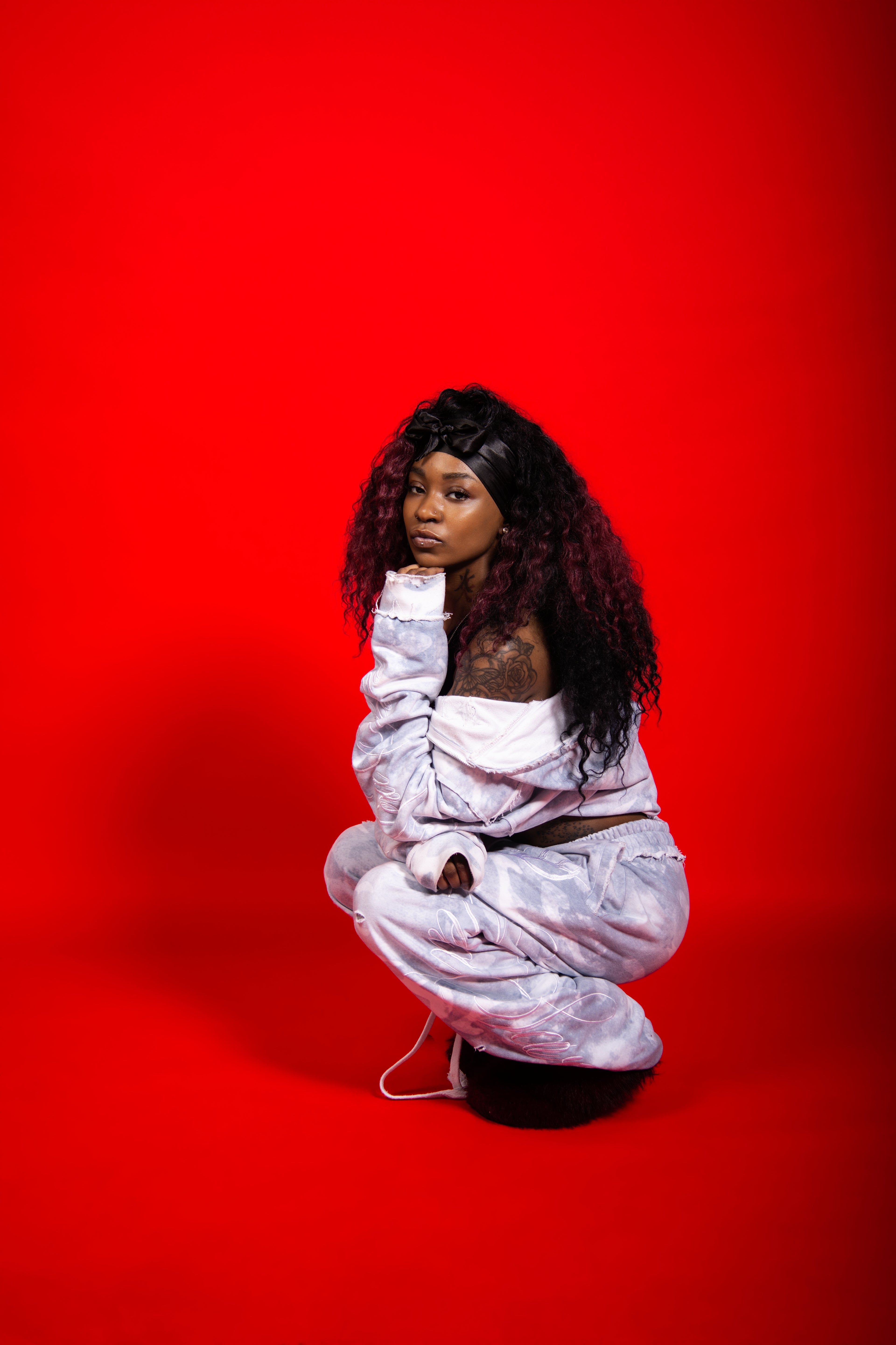 VERA CLOUD/WHITE WASH HOODIE & SWEATPANT SET